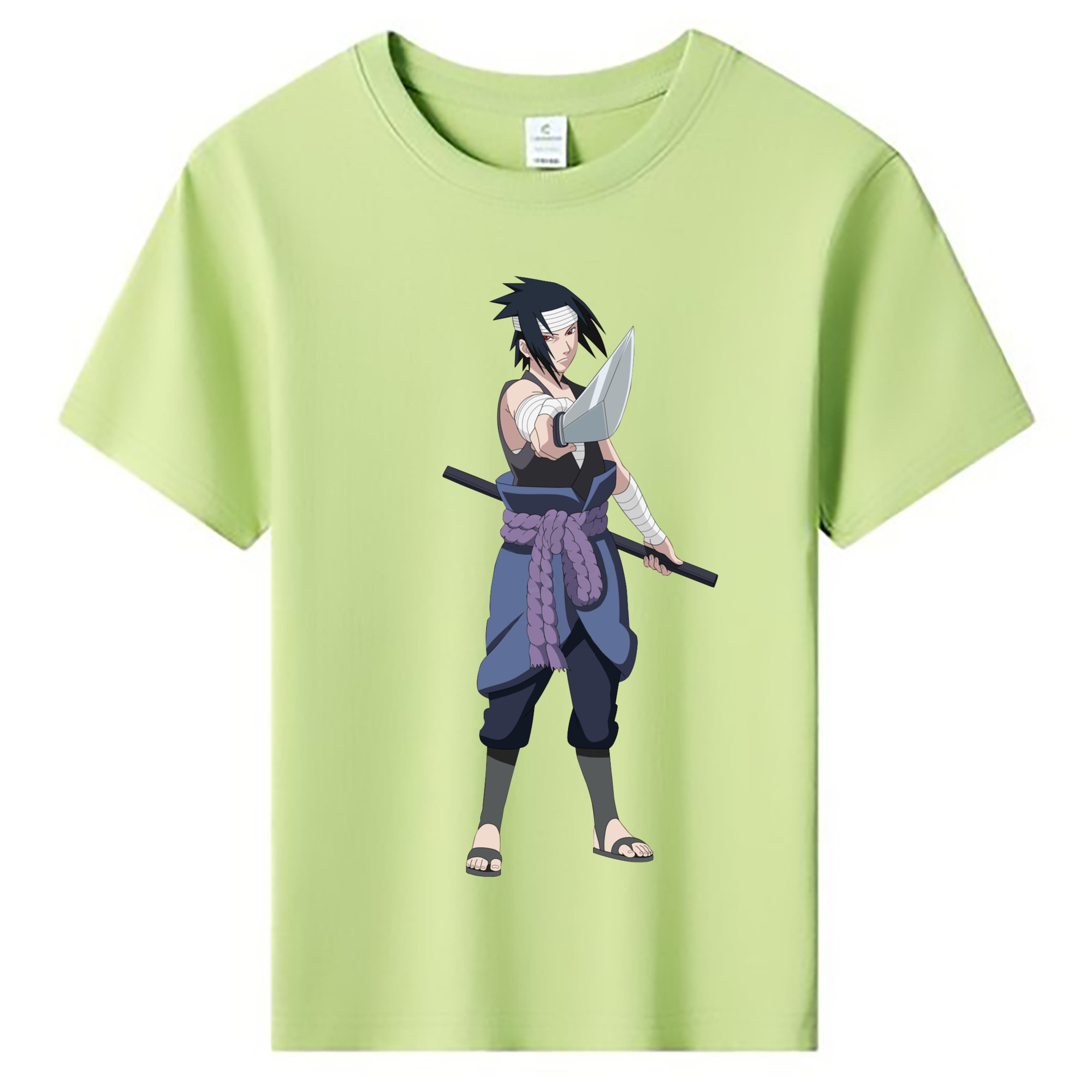 （画像用） NARUTO -ナルト- うちは サスケ Uchiha Sasuke 綿100％キッズTシャツ（フロントプリント）